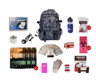 Food Storage Survival Kit, Camo Backpack