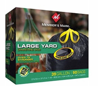 M.M 39 gal. Power-Guard Yard Drawstring Trash Bags (90 ct.)