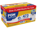 POM Bath Tissue;  Septic Safe;  2-Ply;  White (473 sheets/roll;  45 rolls)