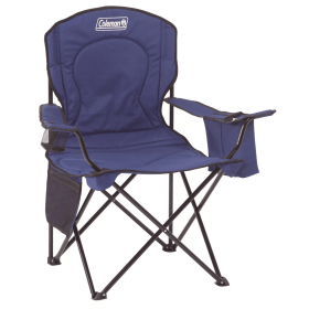 uad Camping Outdoor Portable Camp Chair with Built-In Cooler - Blue