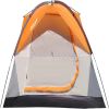 2/6 Family Camping Tents, Outdoor Double Layers Waterproof Windproof with Top Roof Rainproof and Large Mesh Windows Portable Easy Set Up Camping Gear