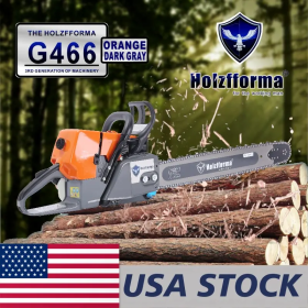 US STOCK - 76.5cc Holzfforma® G466 Gasoline Chain Saw Power Head With Hearing Protectors Helmet Without Guide Bar & Chain 2-4 Days Delivery Time Fast