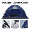 4-Person Dome Camping Tent with Removable Rain Fly & Carrying Bag;  Waterproof & Windproof;  for Camping;  Hiking;  Traveling