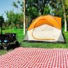 2/6 Family Camping Tents, Outdoor Double Layers Waterproof Windproof with Top Roof Rainproof and Large Mesh Windows Portable Easy Set Up Camping Gear