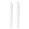 Ganz Remote Ready, Blow-Out Feature White 1 x 8.5 Resin LED Taper Candles, Set of 2