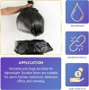 Pack of 25 Black Trash Bags 43 x 48 Thickness 17 Micron High Density Polyethylene Garbage Can Liners 43x48 Tear Resistant 45 Gallon Trash Liners for O