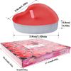 50Packs Heart Shaped Tealight Candles(25 x 2 layers),Romantic Love Unscented Tea Lights Candles,Dripless & Long Lasting Smokeless Mini Tealight Candle