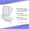 PP Laminated Shoe Covers 25 Pairs of Disposable Boot Covers 18" White Large Covers with Secure Elastic and Seamless Bottom Fabric Shoe Booties for Ind