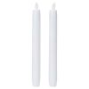 Ganz Remote Ready, Blow-Out Feature White 1 x 8.5 Resin LED Taper Candles, Set of 2