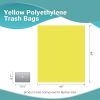 Pack of 25 Yellow Trash Bags 40 x 48. Ultra Thin Polyethylene Liners 40x48; 17 Micron. Unprinted Poly Bags for Packing and disposing Waste. Plastic Ba