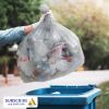 Outdoor Trash Bags Large 40" x 48"; Pack of 250 Clear Trash Can Liners; Thin 0.67 Mil Polyethylene Big Garbage Bags Unscented; Leakproof Waste Basket