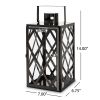 LantFarnsworth Stainless Steel Outdoor 14" Lantern, Black