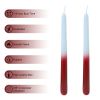 FCMSHAMD 8.46'' Red Green Taper Candles-Unscented(Pack of 2)