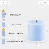 CANDWAX 3x3 Pillar Candle Set of 3 - Decorative Candles Unscented and No Drip Candles - Ideal as Wedding Candles or Large Candles for Home Interior -