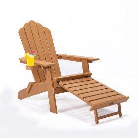 TALE Folding Adirondack Chair With Pullout Ottoman Green (Option: AC02BN)