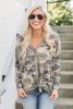 Autumn Hot Tops Sexy V-neck Cardigan Buttons Camouflage Tops