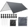 Waterproof Camping Tarp Kit Tent Canopy Rain Fly Awning Shelter for Outdoor Picnic Hammock Hiking Backpacking Travelling UV Protection