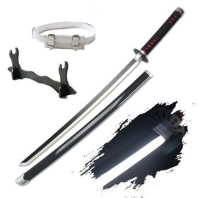 41″ LED Light Up Demon Slayer Sword Katana Japanese Anime Cosplay Samurai Swords Tanjiro Nichirin Sword withholder And Belt (Color: Tanjiro)