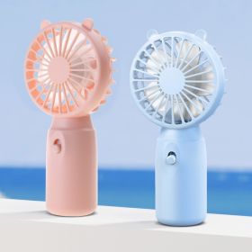 Travel Portable Fan Handheld Mini Fan Powered Super Mute Cooling Fan (Color: White)