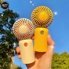 Summer Hot Selling Small Mute Cooling Fans Spherical Cute USB Charging Portable Mini Handheld Fan with Boy Girl Birthday Gift (Color: White)