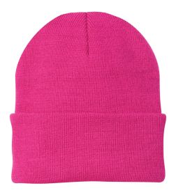 Port & Company Knit Cap CP90 (Color: Neon Pink Glo, size: OSFA)