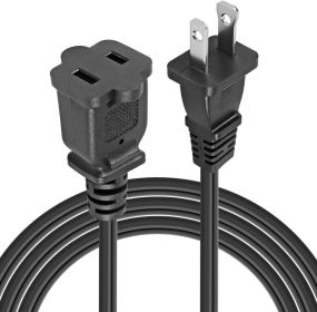 5Core AC Power Cord 15 Ft US Polarized Male to Female 2 Prong Extension Adapter Cords 16AWG 125V 1/2/12 Pc - EXC BLK 15FT (QTY: 15 Feet)