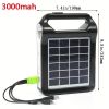 1pc Portable 6V Rechargeable Solar Panel Power Storage Generator System USB Charger With Lamp Lighting Home Solar Energy System Kit, 8*5.9in