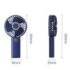 Portable Fan Digital Display 1200mAh Battery Capacity Usb Rechargeable Speed Adjustable Handheld Fans Air Conditioner Cooling