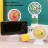 1 Pcs Handheld Fan Mini Personal USB Fan With Bracket; Rechargeable; Cute Flower Fruit Shape Portable Hand Held Fan; Table Fan For Cooling For Girls W