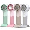 Portable Mini Handheld Fan USB Rechargeable With Phone Holder Refrigeration Adjustable Small Pocket Air Cooling Outdoor Travel