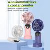 Portable Mini Handheld Fan with LED Screen Display