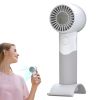 Portable Mini Handheld Fan USB Rechargeable With Phone Holder Refrigeration Adjustable Small Pocket Air Cooling Outdoor Travel