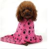 Lovely Pet Paw Prints Fleece Blankets for Dogs Cats Small Pets Animals